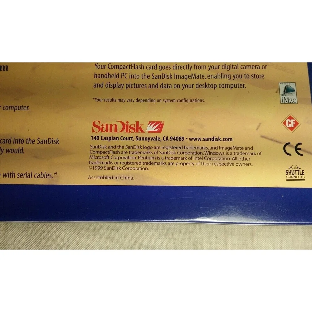1999 SanDisk ImageMate CompactFlash USB External Drive SDDR-05-01 New Sealed